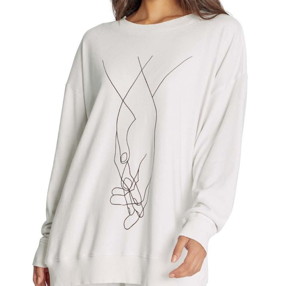 Wildfox Roadtrip Sketched Hands Sweatshirt